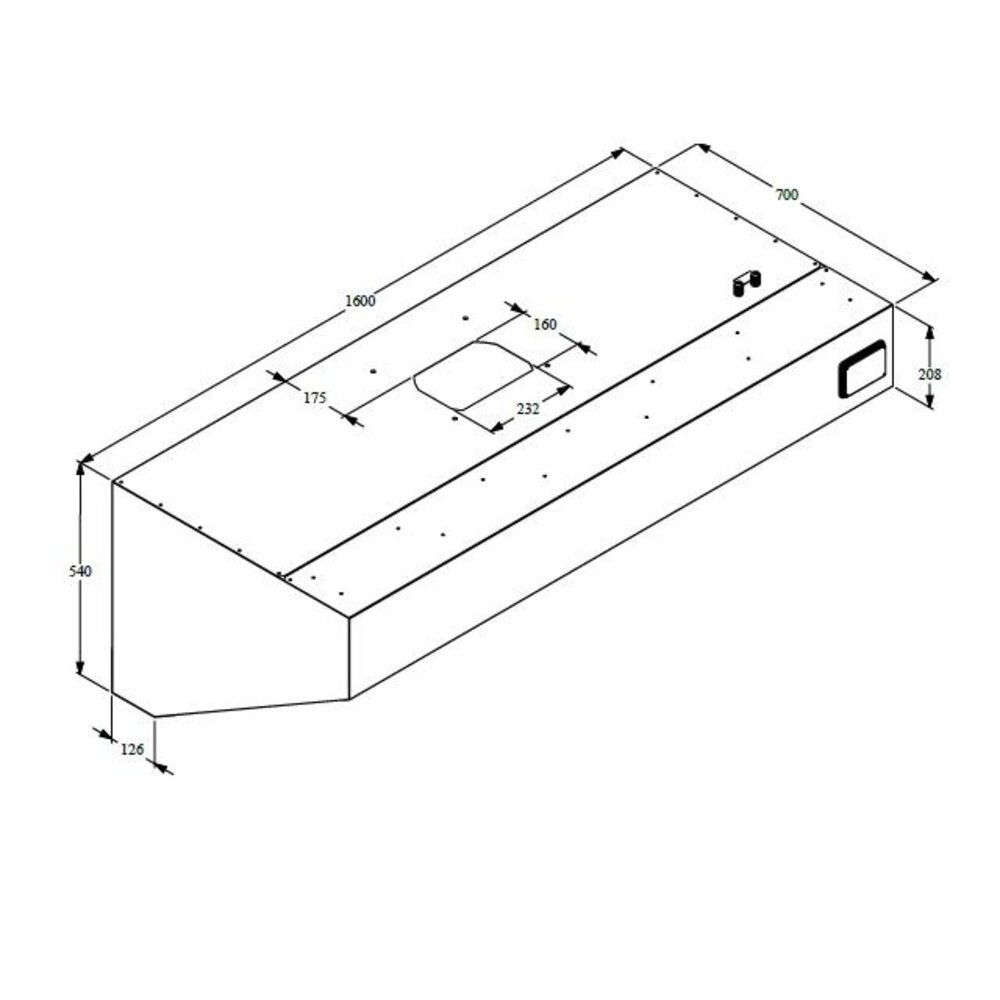 Combisteel 700 wandkap compleet 1600 | 7333.0710