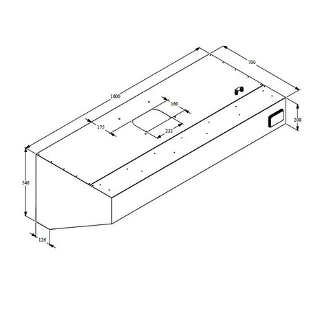 Combisteel 700 wandkap compleet 1600 | 7333.0710