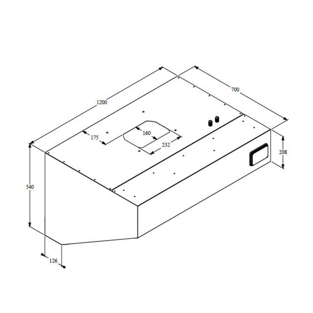 Combisteel 700 wandkap compleet 1200 | 7333.0705