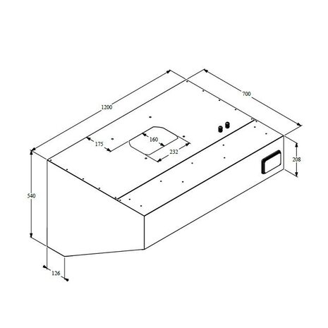 Combisteel 700 wandkap compleet 1200 | 7333.0705