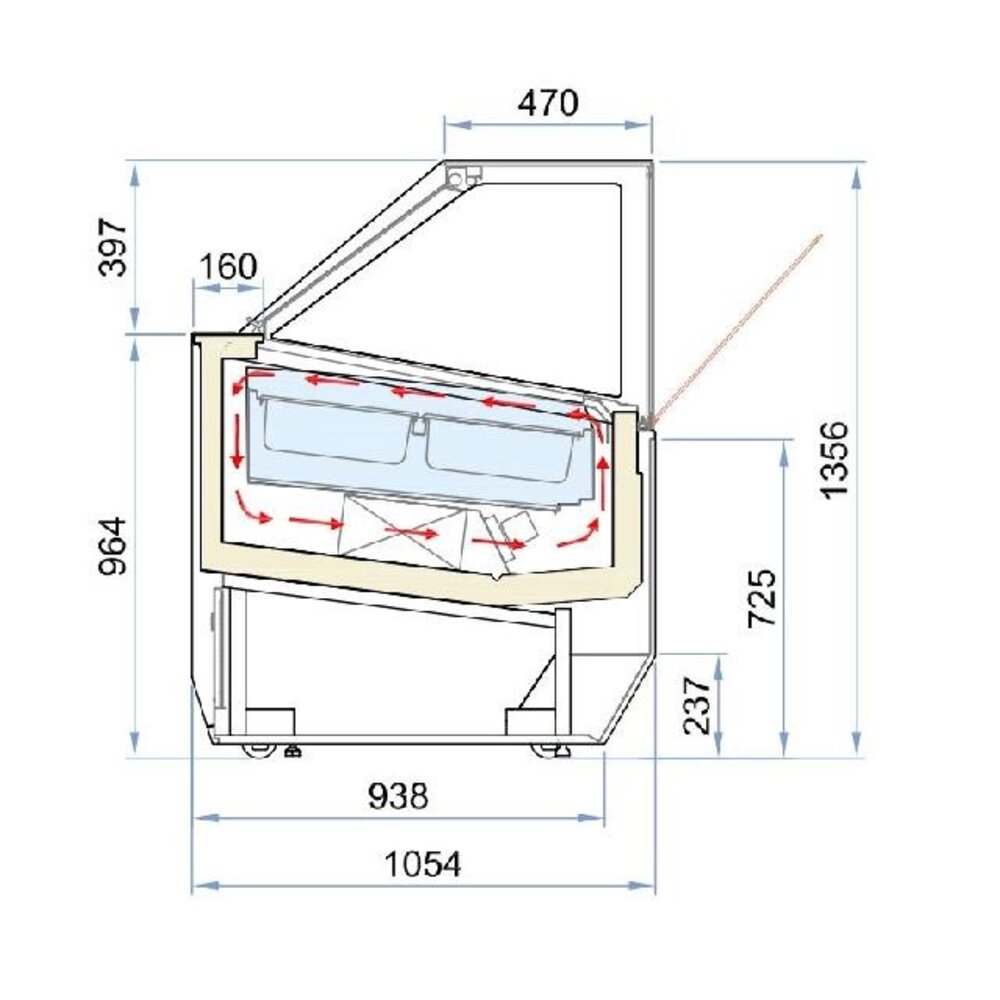 Combisteel Schepijsvitrine millenium 16 | 7295.0045