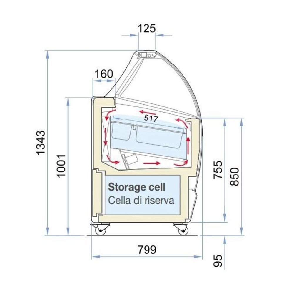 Combisteel Schepijsvitrine bermuda 13 | 7295.0035