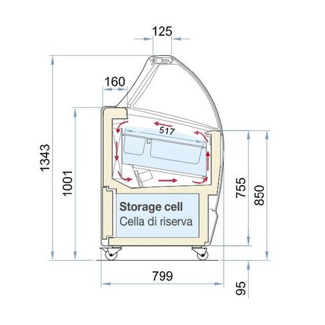 Combisteel Schepijsvitrine bermuda 13 | 7295.0035