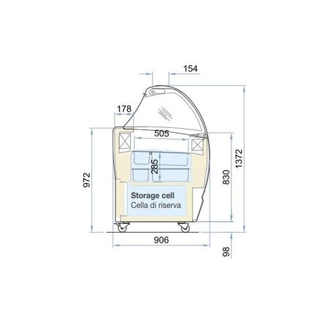 Combisteel Schepijsvitrine isabella 10 | 7295.0020