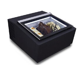 Combisteel Tafelmodel schepijsvitrine zwart  opent aan de klantzijde Combisteel Tafelmodel schepijsvitrine zwart  opent aan de klantzijde