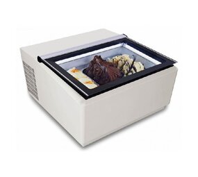 Combisteel Tafelmodel schepijsvitrine wit  opent aan de klantzijde Combisteel Tafelmodel schepijsvitrine wit  opent aan de klantzijde