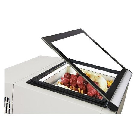 Combisteel Tafelmodel schepijsvitrine wit  opent aan de bedieningszijde | 7292.0005 Combisteel Tafelmodel schepijsvitrine wit  opent aan de bedieningszijde | 7292.0005