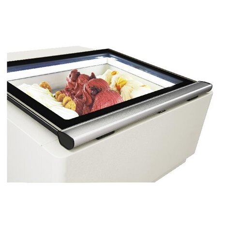 Combisteel Tafelmodel schepijsvitrine wit  opent aan de bedieningszijde | 7292.0005 Combisteel Tafelmodel schepijsvitrine wit  opent aan de bedieningszijde | 7292.0005