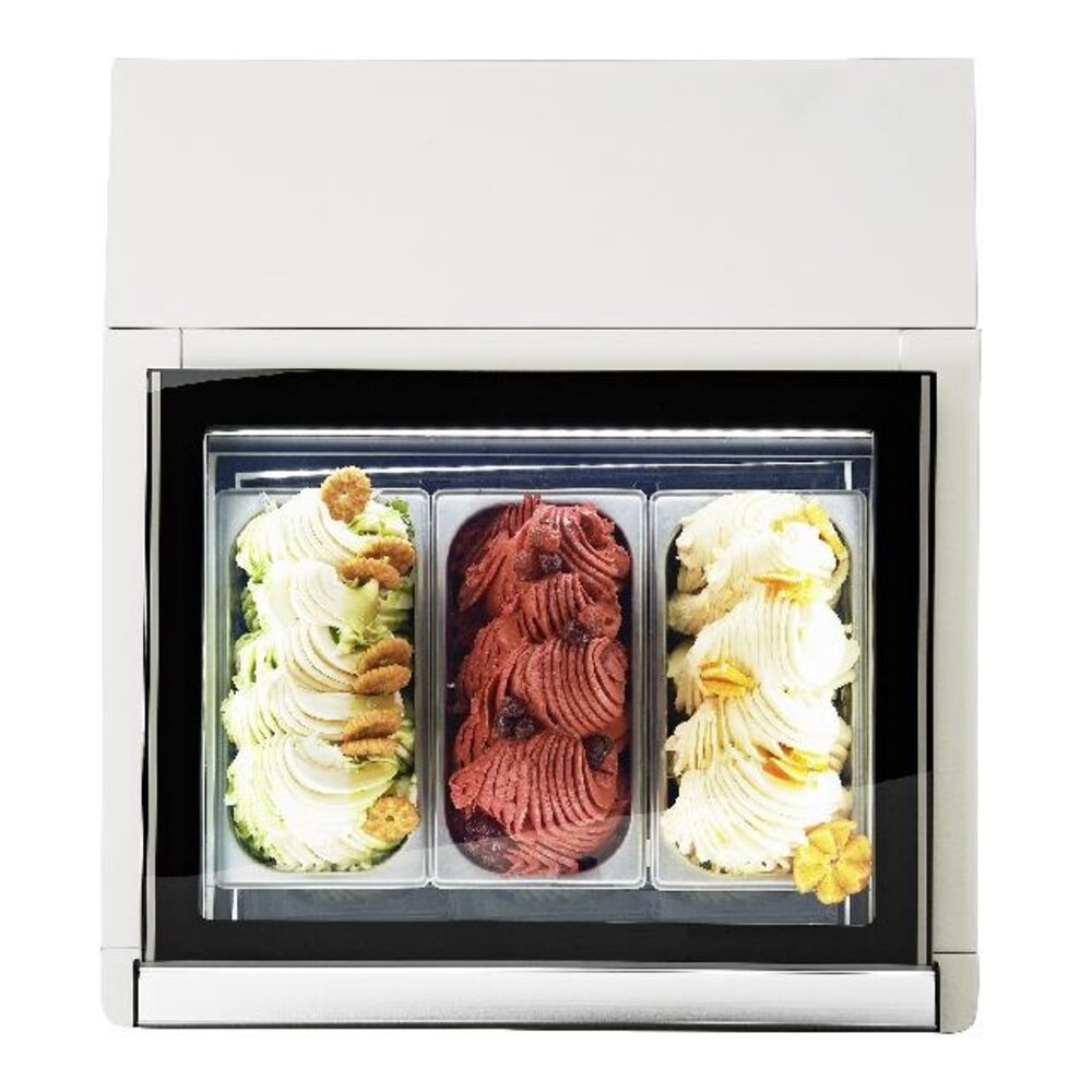 Combisteel Tafelmodel schepijsvitrine wit  opent aan de bedieningszijde | 7292.0005 Combisteel Tafelmodel schepijsvitrine wit  opent aan de bedieningszijde | 7292.0005