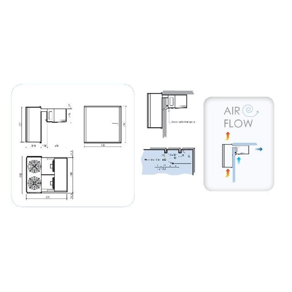 Combisteel Wandunit inhang vries 11,1-15,6 m3  230v | 7492.0029 Combisteel Wandunit inhang vries 11,1-15,6 m3  230v | 7492.0029