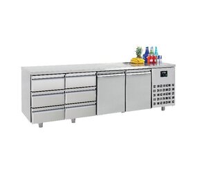Combisteel 700 koelwerkbank 2 deuren 6 laden Combisteel 700 koelwerkbank 2 deuren 6 laden