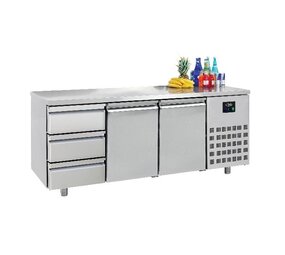 Combisteel 700 koelwerkbank 2 deuren 3 laden Combisteel 700 koelwerkbank 2 deuren 3 laden