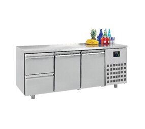 Combisteel 700 koelwerkbank 2 deuren 2 laden Combisteel 700 koelwerkbank 2 deuren 2 laden