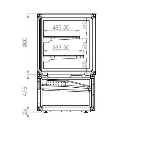 Combisteel Koelvitrine 600l | 7489.5465