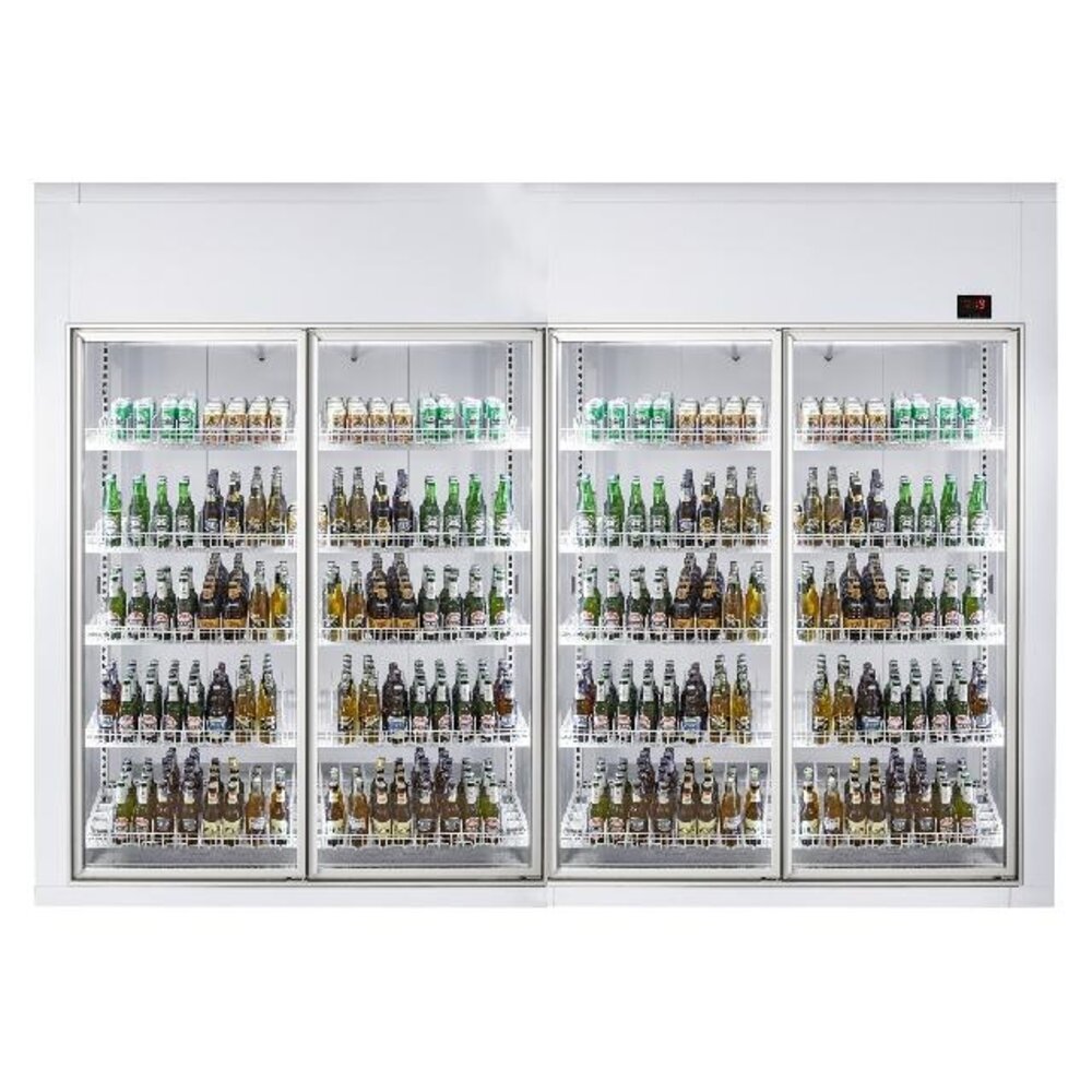 Combisteel Koelcel 3600x1200x2200 4 glasdeuren | 7489.3010