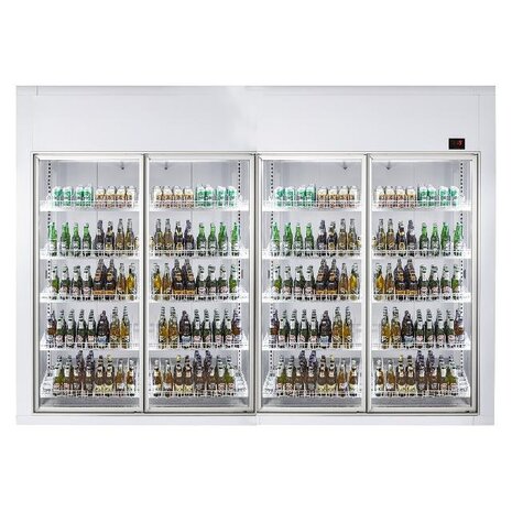Combisteel Koelcel 3600x1200x2200 4 glasdeuren | 7489.3010