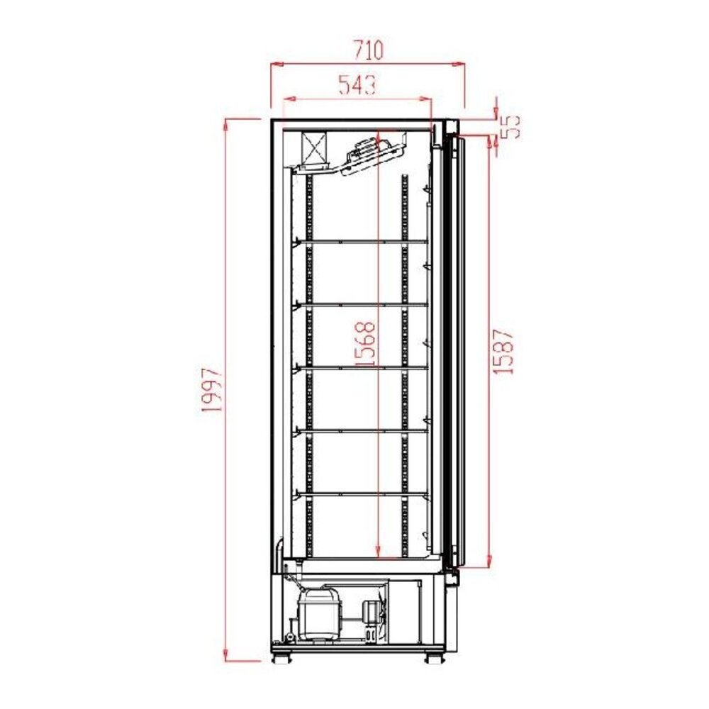 Combisteel Koelkast 3 glasdeuren svo-1530r | 7455.2905