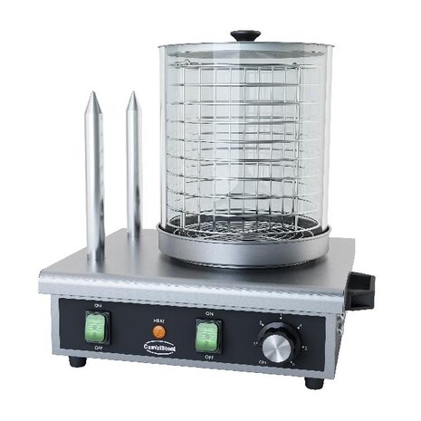 Combisteel Hot dog warmer met 2 brood verwarmstaven | 7518.0125 Combisteel Hot dog warmer met 2 brood verwarmstaven | 7518.0125