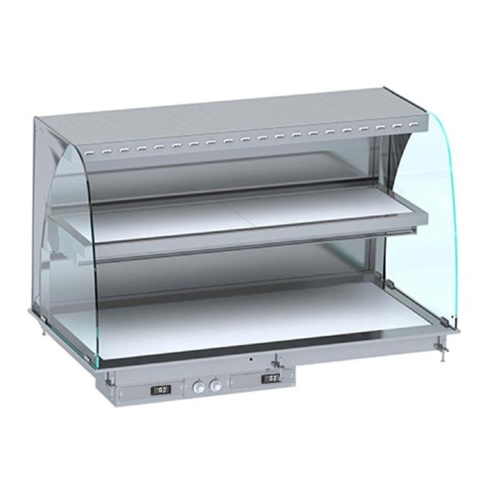 Combisteel Drop-in wandmodel warmvitrine keramisch gebogen - wit 5 1 | 7495.0445