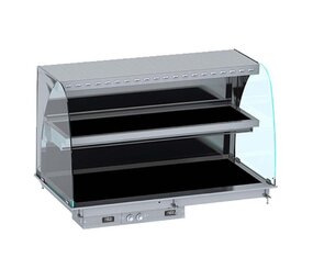 Combisteel Drop-in wandmodel warmvitrine keramisch gebogen - zwart 3 1 Combisteel Drop-in wandmodel warmvitrine keramisch gebogen - zwart 3 1