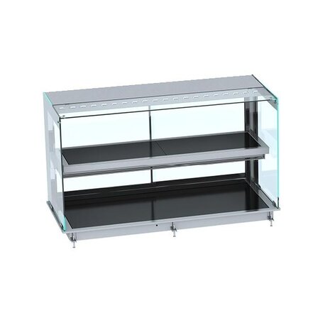 Combisteel Drop-in warmvitrine keramisch recht - zwart 3 1 | 7495.0330