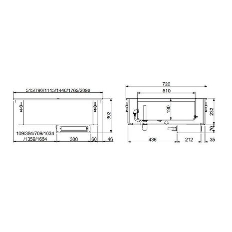 Combisteel Drop-in bain-marie 1 1 - handmatig water vullen | 7495.0305 Combisteel Drop-in bain-marie 1 1 - handmatig water vullen | 7495.0305