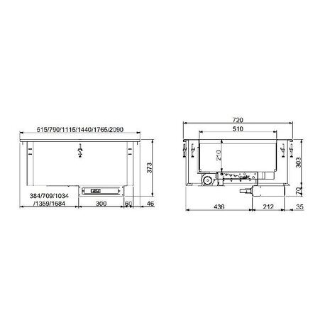 Combisteel Drop-in bain-marie hete lucht 2 1 | 7495.0265