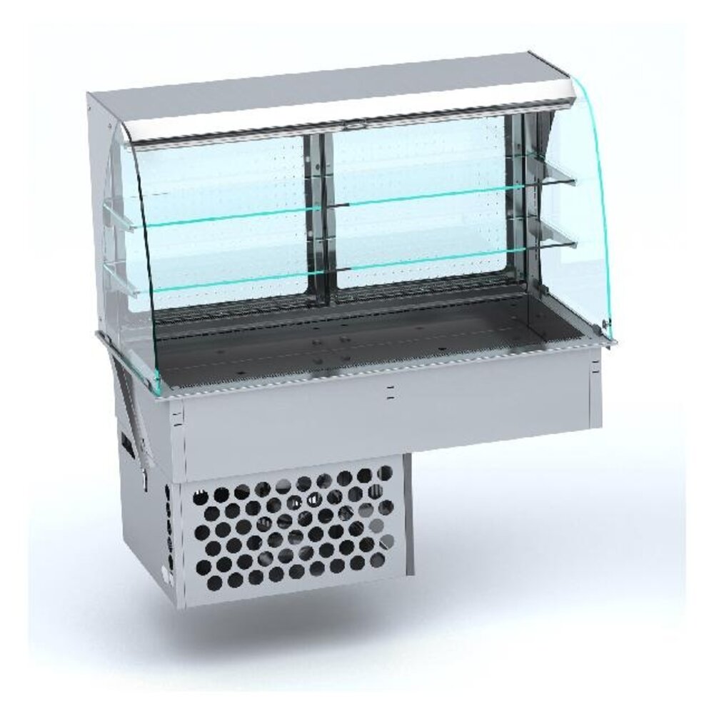 Combisteel Drop-in gebogen koelvitrine - roll-up 4 1 | 7495.0215