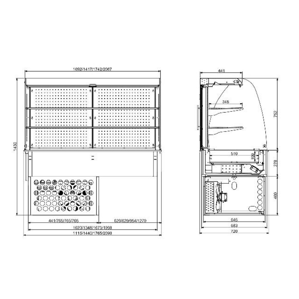 Combisteel Drop-in gebogen koelvitrine - gesloten 4 1 | 7495.0200