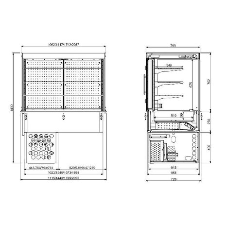 Combisteel Drop-in koelvitrine recht - gesloten 4 1 | 7495.0125