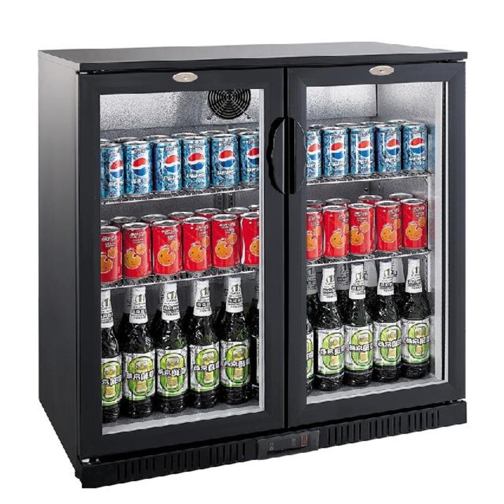 Combisteel Bar koeler zwart 2 deuren | 7527.0010 Combisteel Bar koeler zwart 2 deuren | 7527.0010