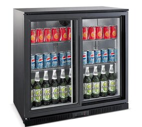 Combisteel Bar koeler zwart 2 schuifdeuren