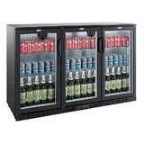 Combisteel Barkoeler zwart 3 deuren Combisteel Barkoeler zwart 3 deuren