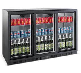 Combisteel Bar koeler zwart 3 schuifdeuren