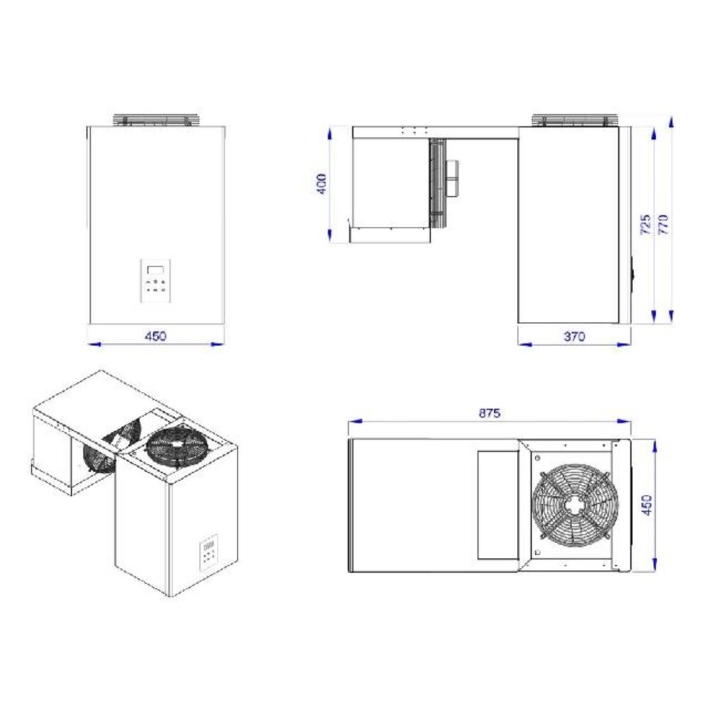 Combisteel Wandunit inhang koel 5,1-7,5 m3 | 7489.0405
