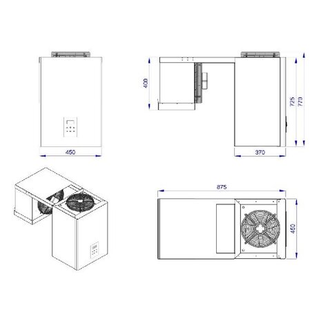 Combisteel Wandunit inhang koel 5,1-7,5 m3 | 7489.0405