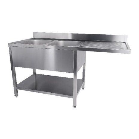Combisteel 700 spoeltafel bodem met uitsp. vaatwasser demontabel 2 links 1600 | 7333.1420 Combisteel 700 spoeltafel bodem met uitsp. vaatwasser demontabel 2 links 1600 | 7333.1420