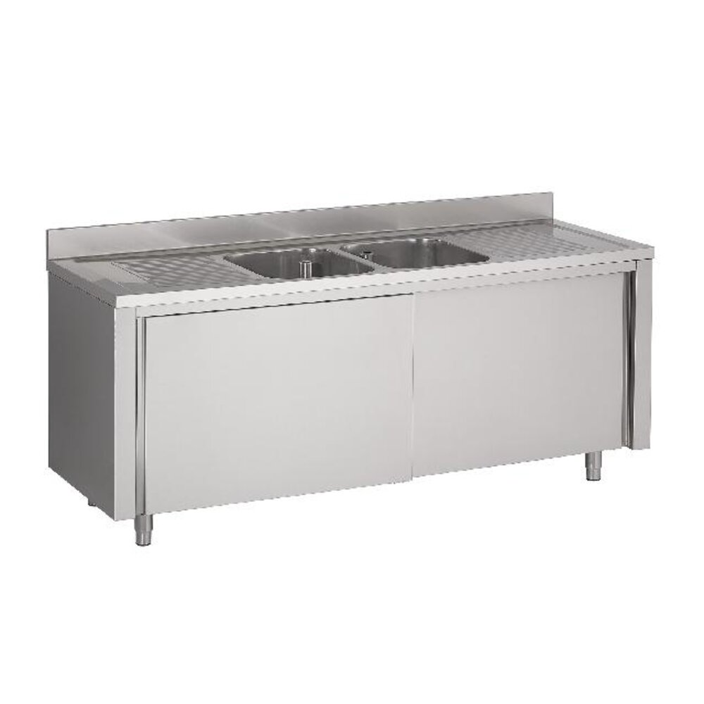 Combisteel 700 spoeltafel schuifdeuren 2 midden 2000 | 7333.0920 Combisteel 700 spoeltafel schuifdeuren 2 midden 2000 | 7333.0920