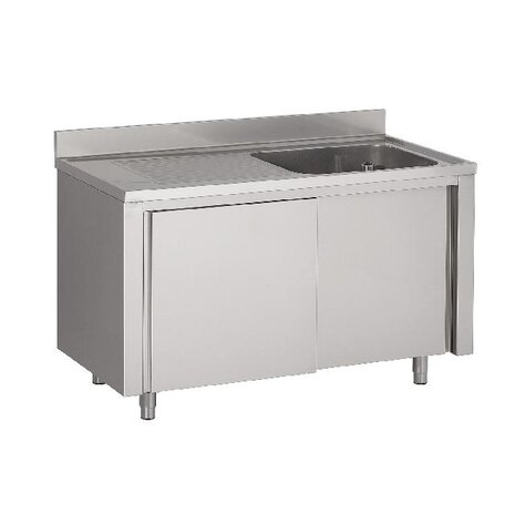 Combisteel 700 spoeltafel schuifdeuren 1 links 1200 | 7333.0900