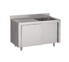Combisteel 700 spoeltafel schuifdeuren 1 links 1400 Combisteel 700 spoeltafel schuifdeuren 1 links 1400