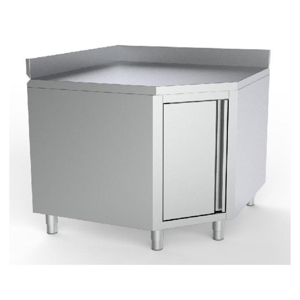 Combisteel Werktafel hoek met deur en rand 1000 1000 voor 700mm tafels | 7333.0294 Combisteel Werktafel hoek met deur en rand 1000 1000 voor 700mm tafels | 7333.0294