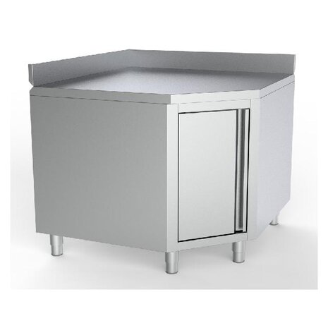 Combisteel Werktafel hoek met deur en rand 1000 1000 voor 700mm tafels | 7333.0294 Combisteel Werktafel hoek met deur en rand 1000 1000 voor 700mm tafels | 7333.0294