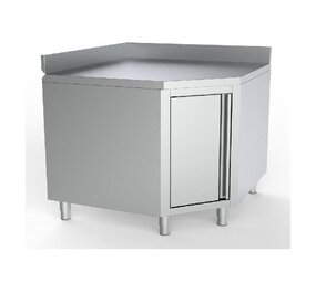 Combisteel Werktafel hoek met deur en rand 1000 1000 voor 600mm tafels Combisteel Werktafel hoek met deur en rand 1000 1000 voor 600mm tafels