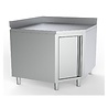 Combisteel Werktafel hoek met deur en rand 1000 1000 voor 600mm tafels | 7333.0290 Combisteel Werktafel hoek met deur en rand 1000 1000 voor 600mm tafels | 7333.0290