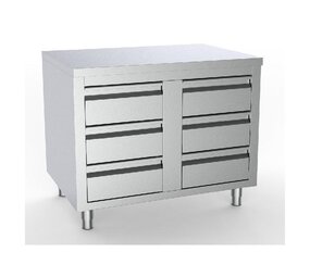 Combisteel 700 werktafel met 6 laden 1000 Combisteel 700 werktafel met 6 laden 1000