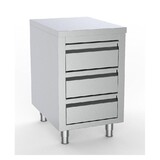 Combisteel 700 werktafel met 3 laden 500 Combisteel 700 werktafel met 3 laden 500