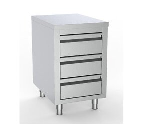 Combisteel 700 werktafel met 3 laden 500 Combisteel 700 werktafel met 3 laden 500