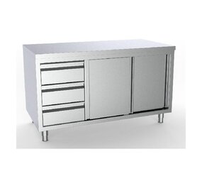 Combisteel 700 werktafel schuifdeuren laden links 2000