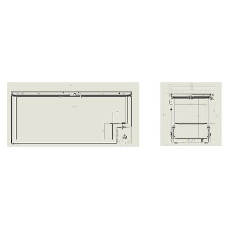 Combisteel Vrieskist rvs deksel 635 l | 7151.1125