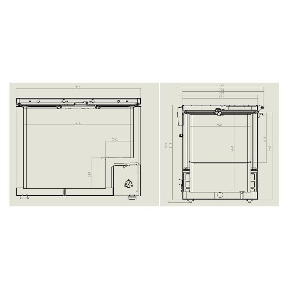 Combisteel Vrieskist rvs deksel 305 l | 7151.1105